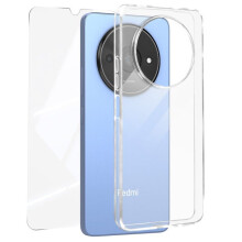 Pack protection - MAYAXESS - Xiaomi Redmi A3 - Coque souple transparente - Verre trempé 9H - Anti-chocs