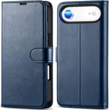 Étui Portefeuille - TECHTA - pour iPhone Air - Pochette Fermeture Magnétique Cuir PU - Bleu