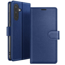 Étui Portefeuille - ZANAÉ - Galaxy A17 - Bleu nuit - Support horizontal - Fermeture magnétique
