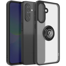 Coque pour Samsung Galaxy A36 - Bague Magnétique - Dos Translucide - Antichoc - Finition Métallique
