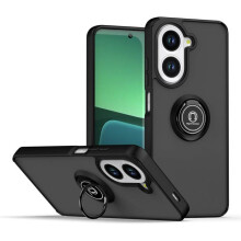 Coque - TECHTA - pour Xiaomi Redmi A5 4G / Poco C71 4G - Anneau Support - Antichoc - Noir