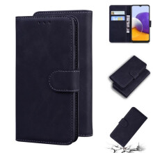 Étui portefeuille - BOONGET - Samsung Galaxy A22 5G - Cuir PU - Support antichoc - Noir