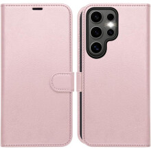 Étui Portefeuille - TECHTA - pour Samsung Galaxy S25 Ultra 5G - Pochette Fermeture Magnétique Cuir PU - Rose