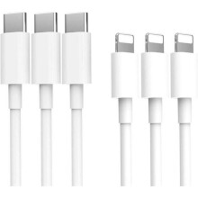 Câble USB C 3PACK 2M vers Lightning avec MFi Certifié Câble Type C Lightning Power Delivery Compatible avec iPhone 12 PD 20W cable