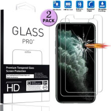 Protection écran - HOOXSPEED - iPhone 11 Pro (2019) 5.8" - Verre trempé - 2 pièces - HD transparent