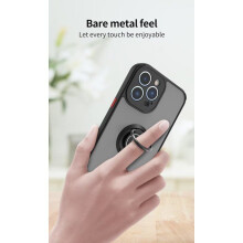 Coque - TECHTA - pour iPhone Air/iPhone 17 Air - Anneau Support - Antichoc - Noir