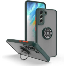 Coque de téléphone - ACUZINA - Samsung Galaxy S21 FE 5G - Translucide givré - TPU+PC semi-rigide - Support magnétique