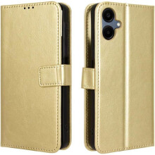 Étui Portefeuille - TECHTA - pour Samsung Galaxy A06 - Pochette Fermeture Magnétique Cuir PU - Doré