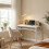 Living And Home (White, 80x40cm) 2-Tier Folding Office Desk Portable Writing Table 2
