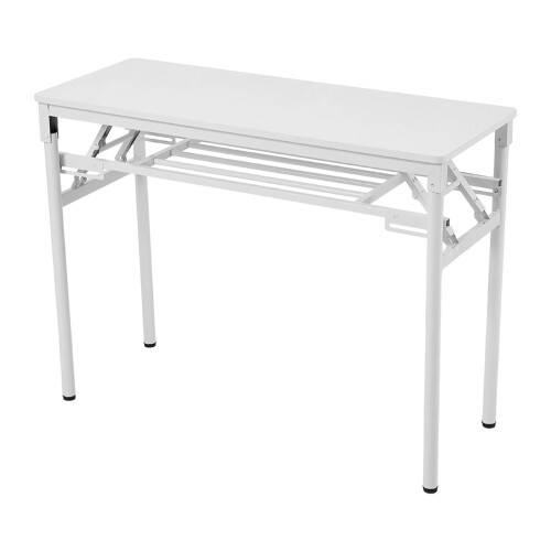 Living And Home (White, 80x40cm) 2-Tier Folding Office Desk Portable Writing Table 2