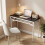 Living And Home (Black, 80x40cm) 2-Tier Folding Office Desk Portable Writing Table 2