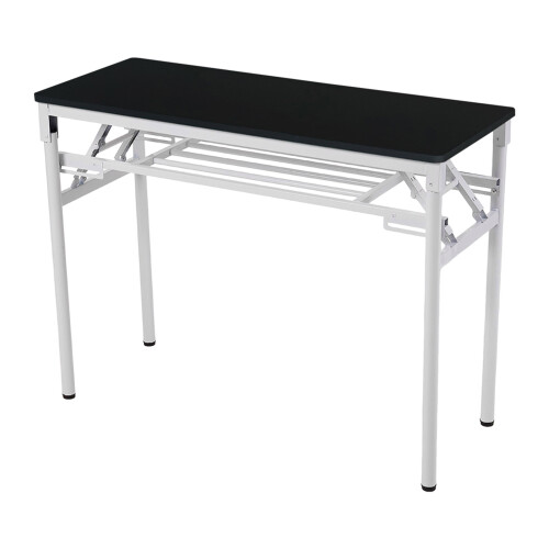 Living And Home (Black, 80x40cm) 2-Tier Folding Office Desk Portable Writing Table 2