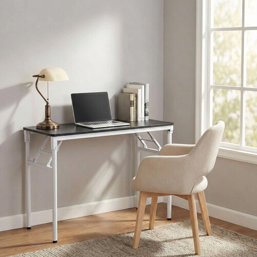 Living And Home (Black, 80x40cm) Folding Office Desk Portable Writing Table