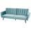 Beliani Sofa Bed 3 Seater VIMMERBY Velvet Light Blue 4