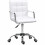 White PU Leather Office Chair, Adjustable Height 1