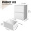 Bedside Table Wooden Side Table Nightstand Cabinet Storage Unit with Drawers White 2