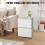 Bedside Table Wooden Side Table Nightstand Cabinet Storage Unit with Drawers White 1
