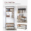 Coat Rack - Wood - Rustic Brown and Black - Hall Tree with Shoe Storage and Movable Hooks 4