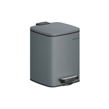 Pedal Toilet Bin - Steel - Slate Grey - 6L Capacity with Soft-Close Lid