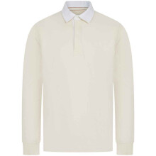 (L, Natural) Front Row Mens Premium Rugby Shirt
