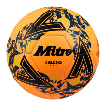 (4, Fluorescent Orange/Black/Tidal Teal) Mitre Calcio 24 Football