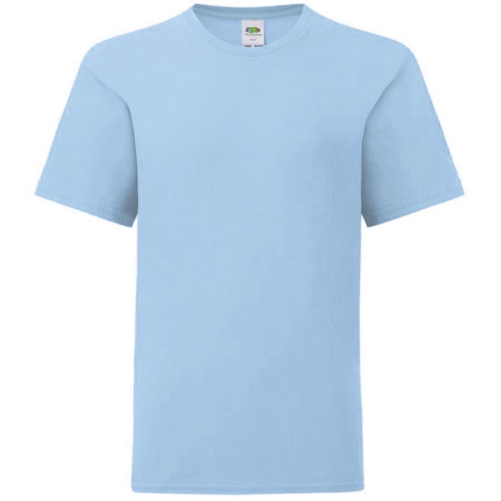 Fruit Of The Loom (5-6 Years, Sky Blue) Childrens/Kids Iconic T-Shirt
