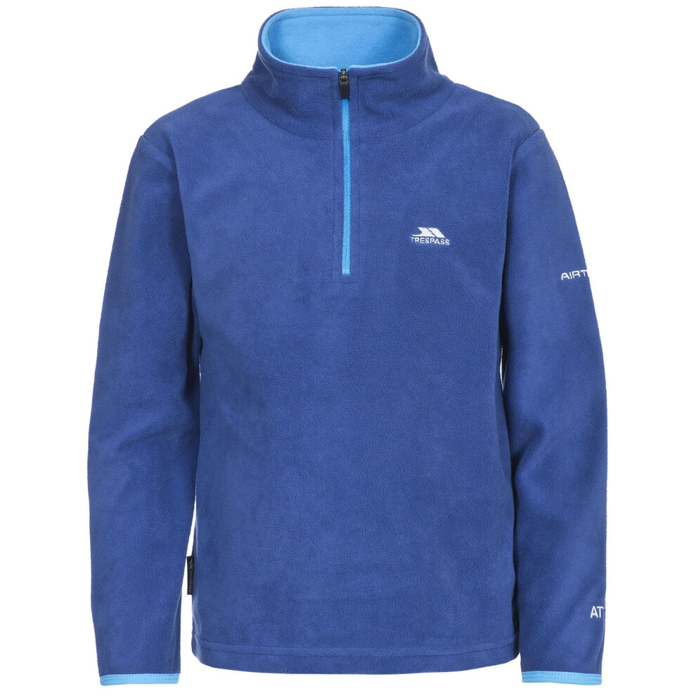 Trespass Boys Blue Childrens Etto Half Zip Fleece Top - 3/4 Years - 100% Polyester - Image 3