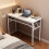 Living And Home (White, 100x40cm) 2-Tier Folding Office Desk Portable Writing Table 1