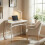 Living And Home (White, 100x40cm) 2-Tier Folding Office Desk Portable Writing Table 2