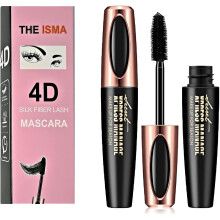 Black Mascara, 4D Silk Fibre, Waterproof Long Lasting, Volume Lengthening