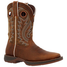 (6.5 UK, Saddle Brown) Durango Mens Rebel Full Grain Leather Cowboy Boots