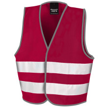 (L, Burgundy) Result Childrens/Kids Enhanced Hi-Vis Vest