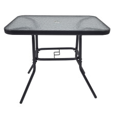 (Garden Dining Table, Home Assembly Required) Glass garden table balcony table 80x55 Clear glass