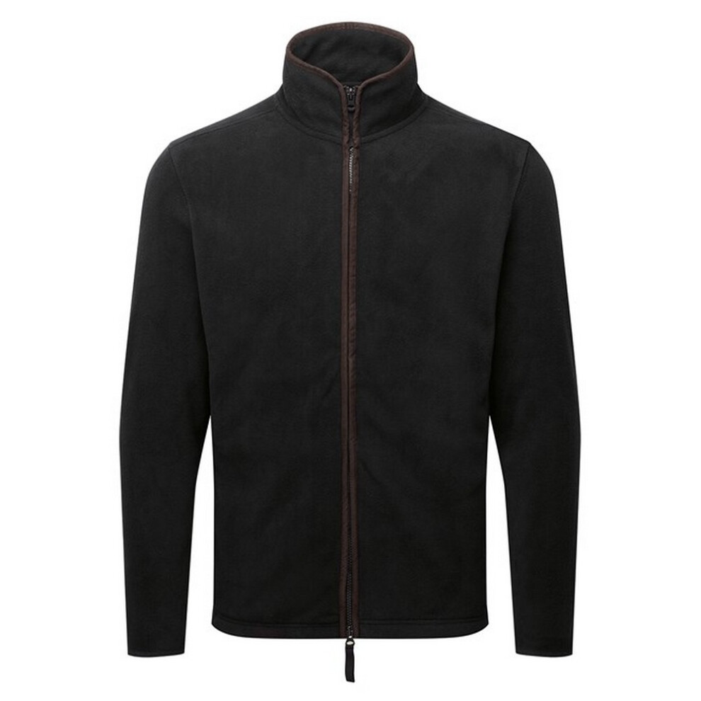 Premier (S, Black/Brown) Mens Artisan Fleece Jacket