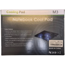 Notebook Laptop Cooling Pad Stand Blue LED Lightweight 3 Fans USB Quiet Cooler