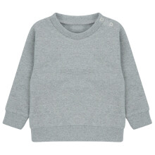 (0-6 Months, Heather Grey) Larkwood Baby Sustainable Sweatshirt