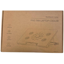 Laptop Cooling Pad 5 Fan Stand USB Adjustable Quiet Cooler for 12-17 Inch