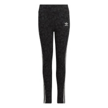(5-6 Years, Grey) Adidas Girls Waisted All-Over Print Leggings