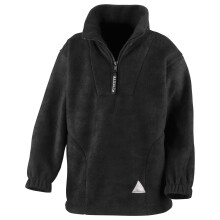 (3-4 Years, Black) Result Childrens/Kids Polartherm Zip Neck Fleece Top