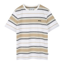 (14 Years, Sand) Boss Childrens/Kids Stripe T-Shirt