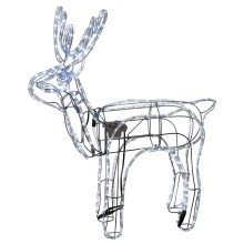 WeRChristmas Christmas Animated LED Rope Light Standing Reindeer with Moving Head, 90 cm - White