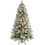 WeRChristmas Pre-lit Snow Drift Flocked Pine Needle Christmas Tree, Multi-Function LED Lights, White, 5 feet/1.5m 1