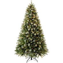 WeRChristmas Pre-lit Brocktion Spurce Christmas Tree, Multi-Function LED Lights, Blue Green, 7 feet/2.1 m