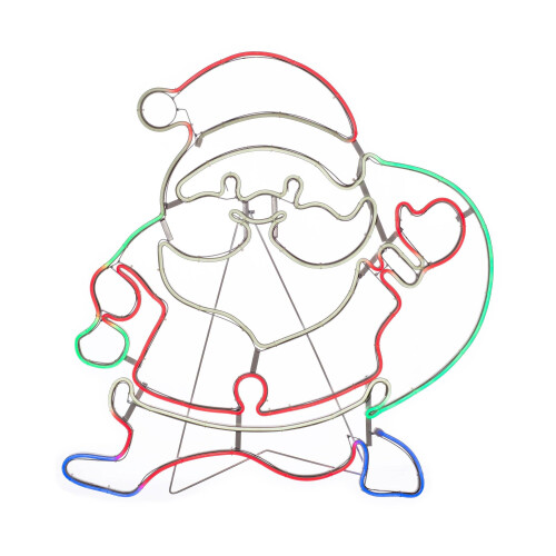Christmas Santa Neon Rope Light Silhouette