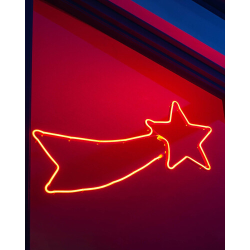Christmas Shooting Star Neon Rope Light Silhouette 1