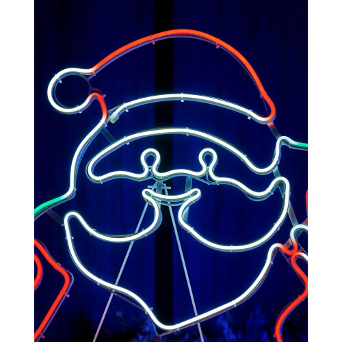 Christmas Santa Neon Rope Light Silhouette 2