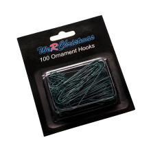 WeRChristmas Ornament Hooks, Green, Pack of 100, 6 cm