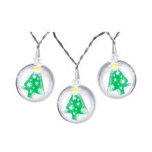 WeRChristmas Bauble LED String Lights with Christmas Trees, Multi-Colour, 5cm