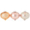 WeRChristmas Glass Baubles, Rose Gold, 3-Piece 1