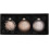 WeRChristmas Glass Baubles, Grey, 3-Piece 1